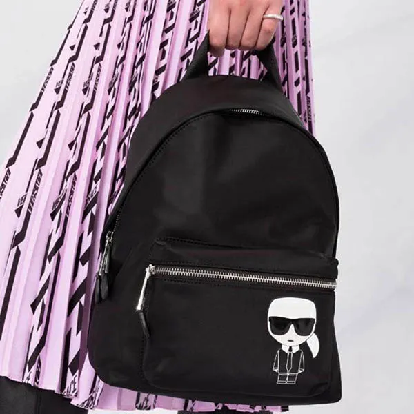 Balo Karl Lagerfeld Woman K/ikoni Zipped Backpack Màu Đen