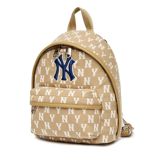 Balo MLB Classic Monogram Jacquard Mini Backpack New York Yankees 3ABKS012N-50BGD Màu Be - Túi xách - Vua Hàng Hiệu
