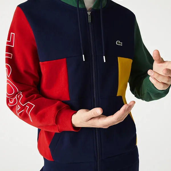 Bộ Quần Áo Nỉ Lacoste Sweatshirt Men's Regular Fit Hooded Color Block Navy Phối Màu Size M - Thời trang - Vua Hàng Hiệu