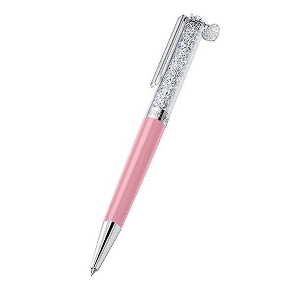 Bút Ký Swarovski Crystalline ballpoint Pen, Heart, Pink, Chrome Plated 5451985 Màu Hồng - 3