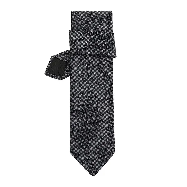 Cà Vạt Hermès Cravate Maillons Anthracite/Gris Màu Đen - Thời trang - Vua Hàng Hiệu