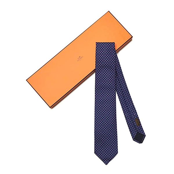 Cà Vạt Hermès Hilario Tie Màu Xanh - 2