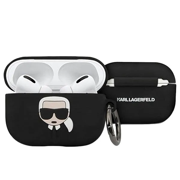 Vỏ Bọc Tai Nghe Airpods Pro Karl Lagerfeld KLACAPSILGLBK Màu Đen - Phụ Kiện Công Nghệ - Vua Hàng Hiệu