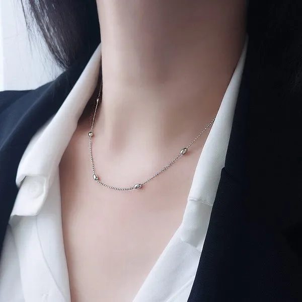 Dây Chuyền Lili Jewelry Bạc Nữ Chuỗi Hạt Tròn Maris LILI_327677 Màu Bạc