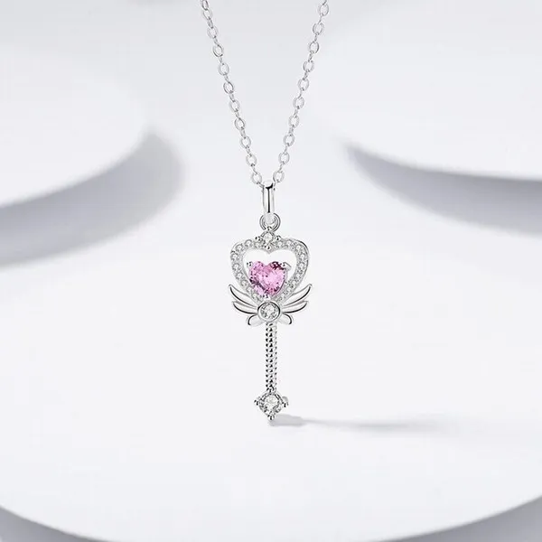 Dây Chuyền Lili Jewelry Bạc Nữ Đính Đá CZ Hình Cây Gậy Phép Thuật LILI_228751 Màu Bạc