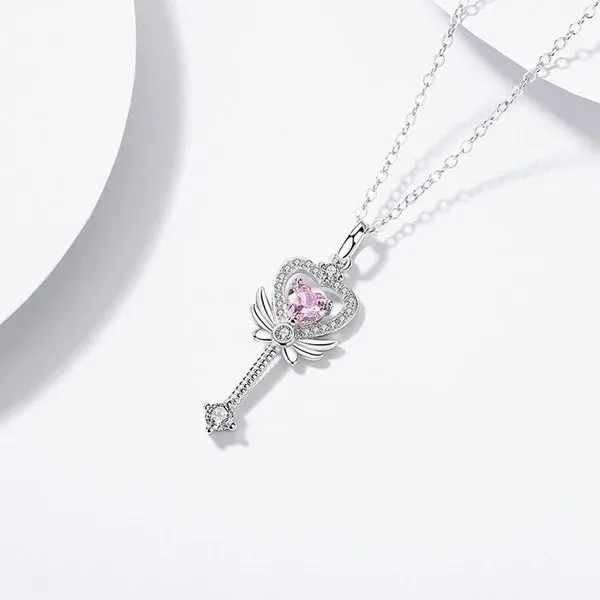 Dây Chuyền Lili Jewelry Bạc Nữ Đính Đá CZ Hình Cây Gậy Phép Thuật LILI_228751 Màu Bạc