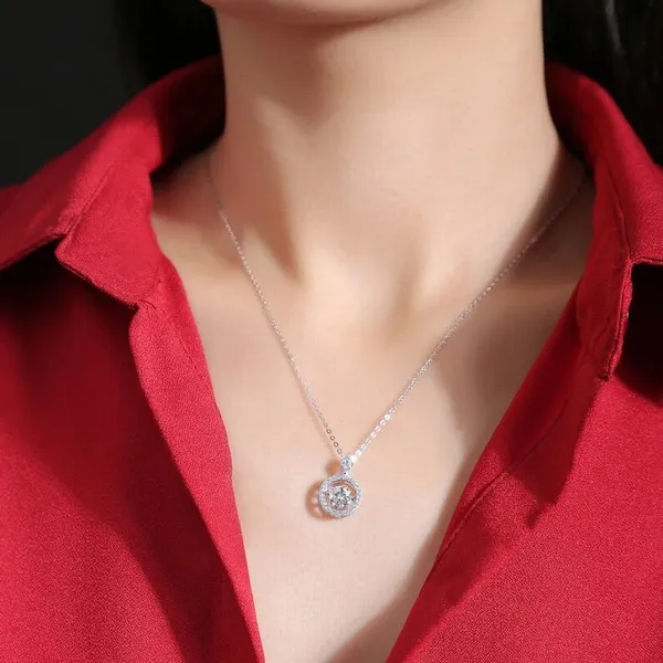 Dây Chuyền Lili Jewelry Bạc Nữ Đính Kim Cương Moissanite Ladonna LILI_328484 Màu Bạc