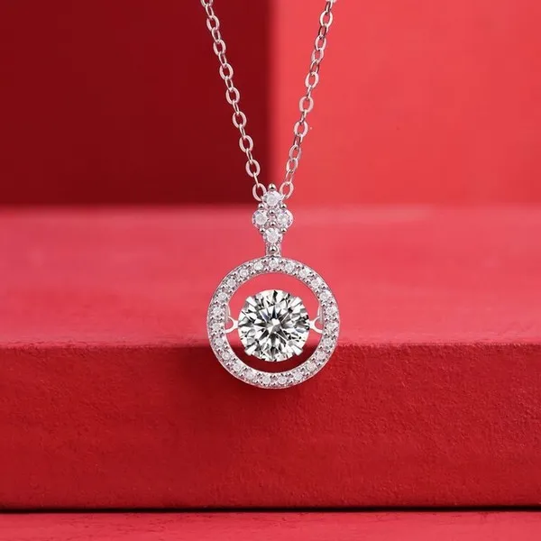 Dây Chuyền Lili Jewelry Bạc Nữ Đính Kim Cương Moissanite Ladonna LILI_328484 Màu Bạc