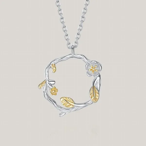 Dây Chuyền Lili Jewelry Bạc Nữ Vòng Hoa Mai LILI_626875 Màu Bạc