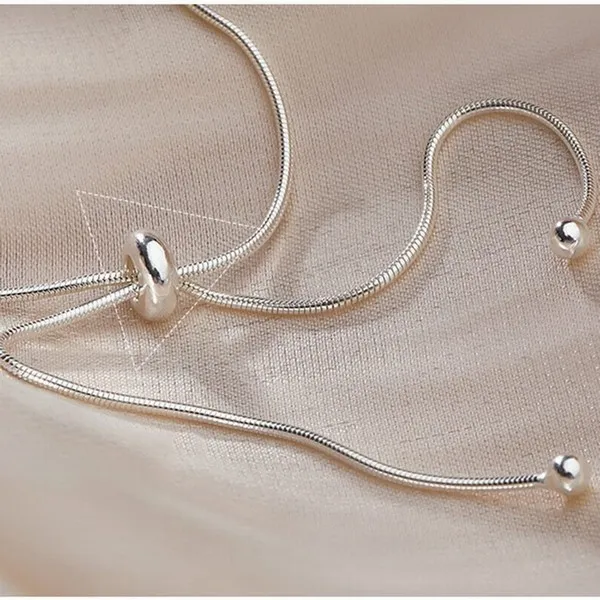 Dây Chuyền Lili Jewelry Choker Bạc Nữ Có Hạt Điều Chỉnh Độ Dài LILI_552599 Màu Bạc - Trang sức - Vua Hàng Hiệu