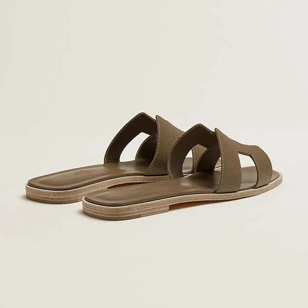 Dép Hermès Oran Sandal Màu Xanh Olive Size 38