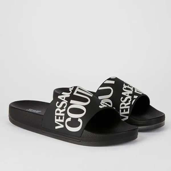 Dép Versace Logo Allover Print Slides E0YWASQ1 Màu Đen Size 40 - Dép - Vua Hàng Hiệu