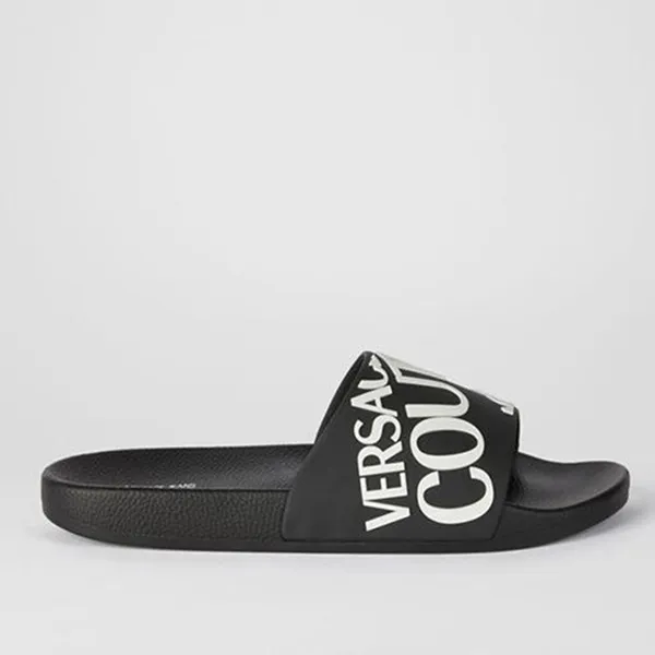 Dép Versace Logo Allover Print Slides E0YWASQ1 Màu Đen Size 40 - Dép - Vua Hàng Hiệu