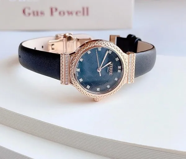 Đồng Hồ Nữ Ferre Milano FM1L149L0031 Black Leather Ladies Watch Màu Đen - Đồng hồ - Vua Hàng Hiệu