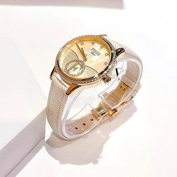 Đồng Hồ Nữ Ferre Milano FM1L167L0021 Lady Leather Ladies Watch Màu Be - Đồng hồ - Vua Hàng Hiệu