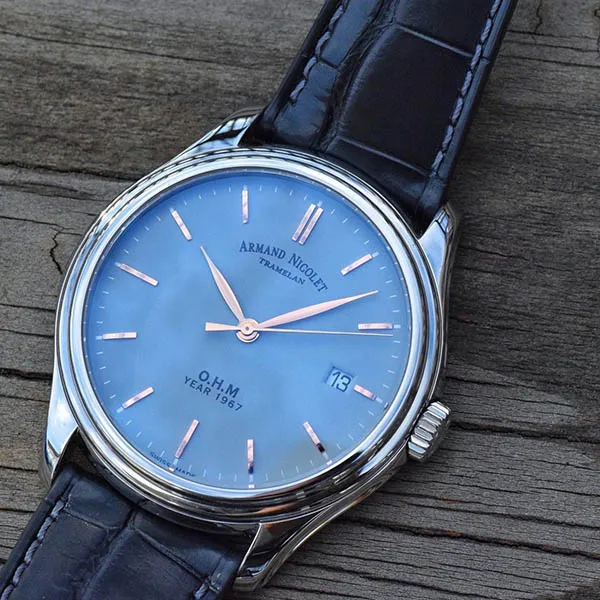 Đồng Hồ Nam Armand Nicolet JS9-41 A487BGU-BU-MA2481AA 39mm Màu Xám Bạc