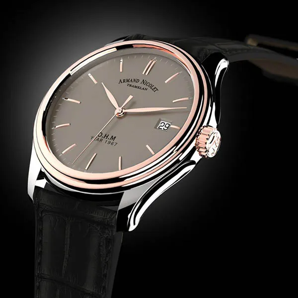 Đồng Hồ Nam Armand Nicolet JS9-41 A487BGU-BU-MA2481AA 39mm Màu Xám Bạc