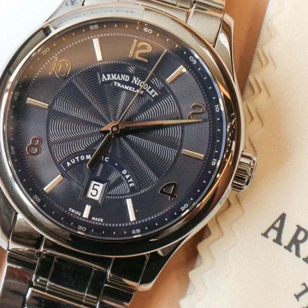 Đồng Hồ Nam Armand Nicolet M02-4 A840AAA-BU-M9742 42mm Màu Xanh Bạc