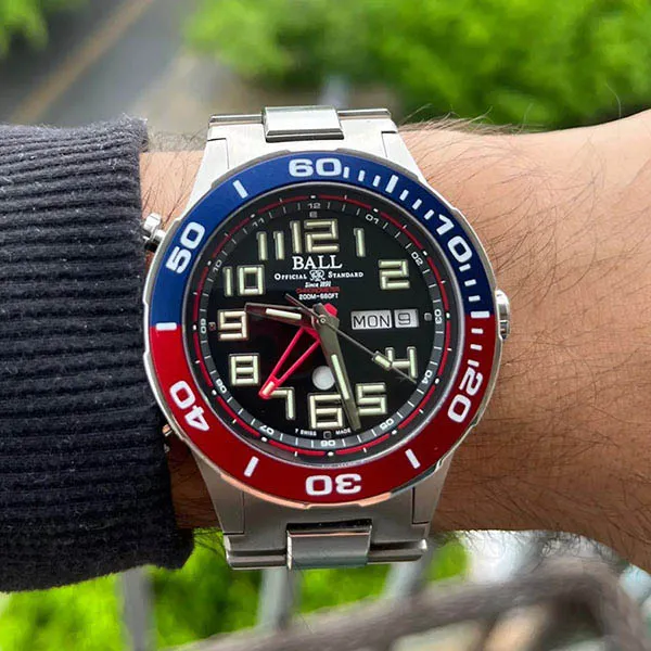 Đồng Hồ Nam Ball Roadmaster Vanguard GMT DG3036B-S2C-BE Màu Ghi - Đồng hồ - Vua Hàng Hiệu