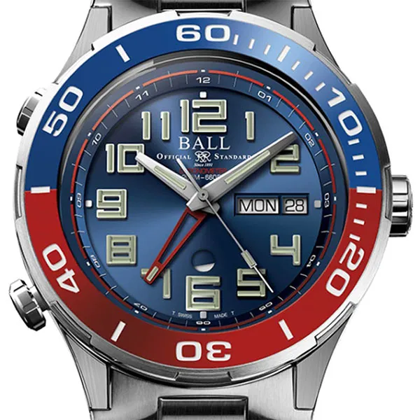 Đồng Hồ Nam Ball Roadmaster Vanguard GMT DG3036B-S2C-BE Màu Ghi - Đồng hồ - Vua Hàng Hiệu