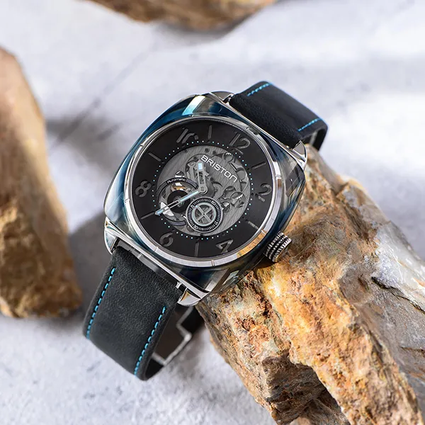 Đồng Hồ Nam Briston Streamliner Skeleton Acetate 201042.SA.BL.1.CH Màu Xanh Đen