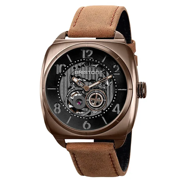 Đồng Hồ Nam Briston Streamliner Skeleton Khaki Steel 211042.SPK.SK.5.BR Màu Nâu - Đồng hồ - Vua Hàng Hiệu