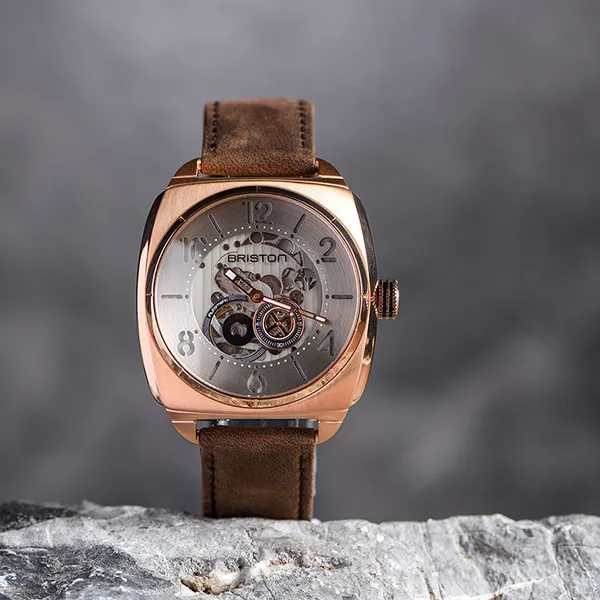 Đồng Hồ Nam Briston Streamliner Skeleton Steel Gold 201042.SPRG.SK.2.C Màu Nâu Vàng - Đồng hồ - Vua Hàng Hiệu