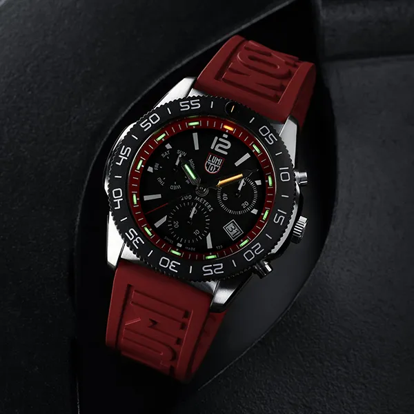 Đồng Hồ Nam Luminox Pacific Diver Chronograph, 44mm, Diver Watch 3155 Màu Bạc Phối Đỏ
