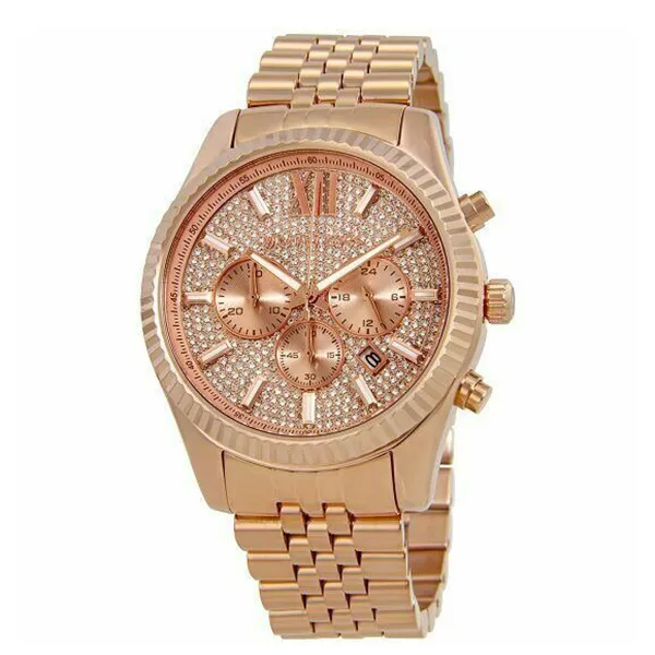 Đồng Hồ Nam Michael Kors Lexington Chronograph Watch MK8580 45mm Màu Vàng Hồng - Đồng hồ - Vua Hàng Hiệu