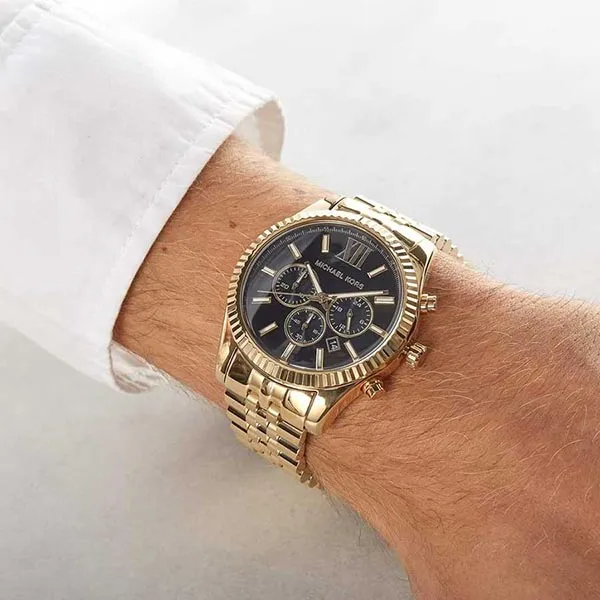 Đồng Hồ Nam Michael Kors MK8286 45mm Màu Đen Vàng - Đồng hồ - Vua Hàng Hiệu