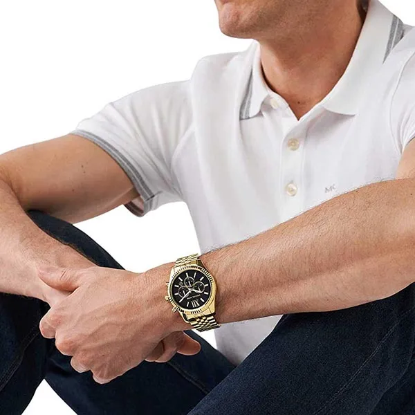Đồng Hồ Nam Michael Kors MK8286 45mm Màu Đen Vàng - Đồng hồ - Vua Hàng Hiệu