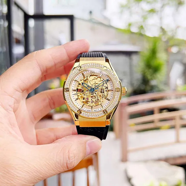 Đồng Hồ Nam Olym Pianus Classic Fusion Skeleton OP990-45.24ADGK-GL-T Màu Vàng - Đồng hồ - Vua Hàng Hiệu