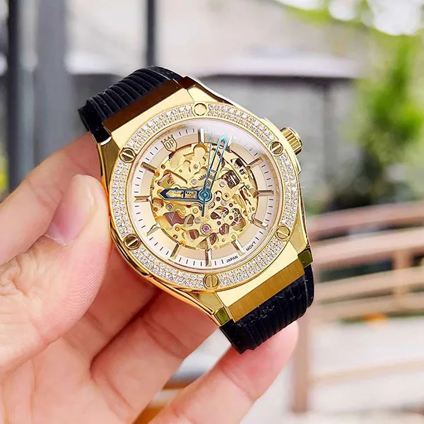Đồng Hồ Nam Olym Pianus Classic Fusion Skeleton OP990-45.24ADGK-GL-T Màu Vàng - Đồng hồ - Vua Hàng Hiệu
