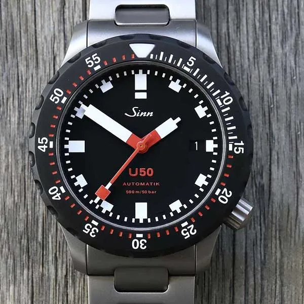 Đồng Hồ Nam Sinn Uhren Diving Watch U50 SDR Art-Nr. 1050.040 Màu Đen Bạc - Đồng hồ - Vua Hàng Hiệu