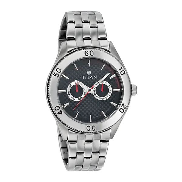 Đồng Hồ Nam Titan 9324SM07 Màu Đen Bạc