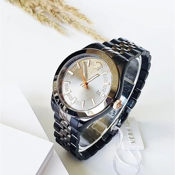Đồng Hồ Nam Versace Hellenyium Watch For Men 42mm Màu Đen