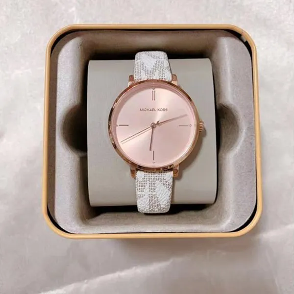 Đồng Hồ Nữ Michael Kors Jayne Watch MK7128 Màu Trắng, Vàng Hồng