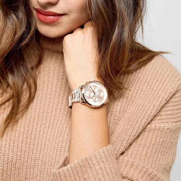 Đồng Hồ Nữ Michael Kors MK6520 40mm Màu Vàng Hồng – Bạc