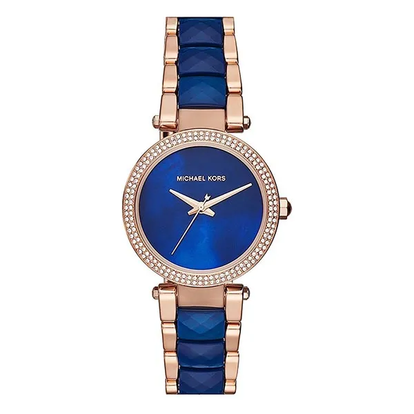 Đồng Hồ Nữ Michael Kors Parker Mini Watch 33mm MK6527 Màu Xanh Dương - Đồng hồ - Vua Hàng Hiệu