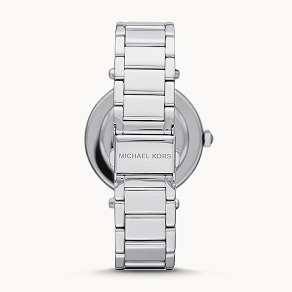 Đồng Hồ Nữ Michael Kors Parker Pavé Stainless Steel Watch Mk6658 Màu Bạc - 5