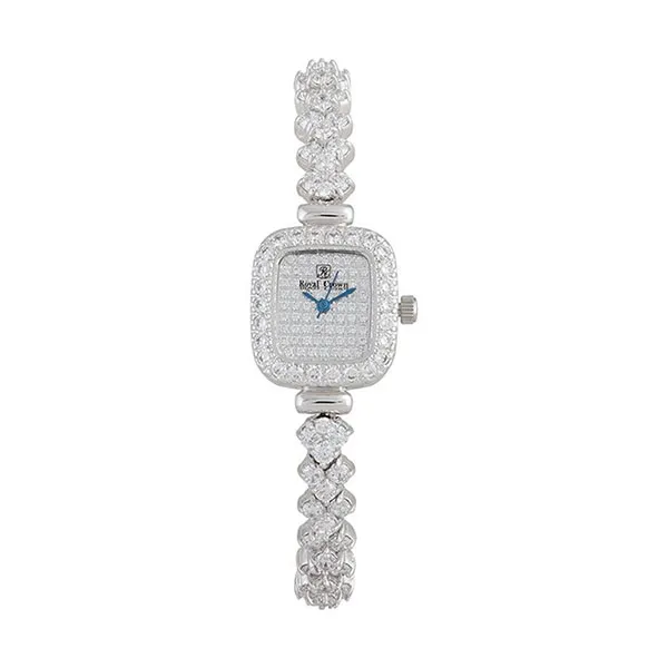 Đồng Hồ Nữ Royal Crown 1514-J-BA Dây Đá Vỏ Trắng - Đồng hồ - Vua Hàng Hiệu