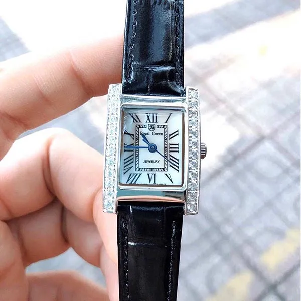 Đồng Hồ Nữ Royal Crown 6306-ST Màu Đen
