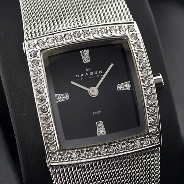 Đồng Hồ Nữ Skagen 608SSSB Màu Bạc Đen