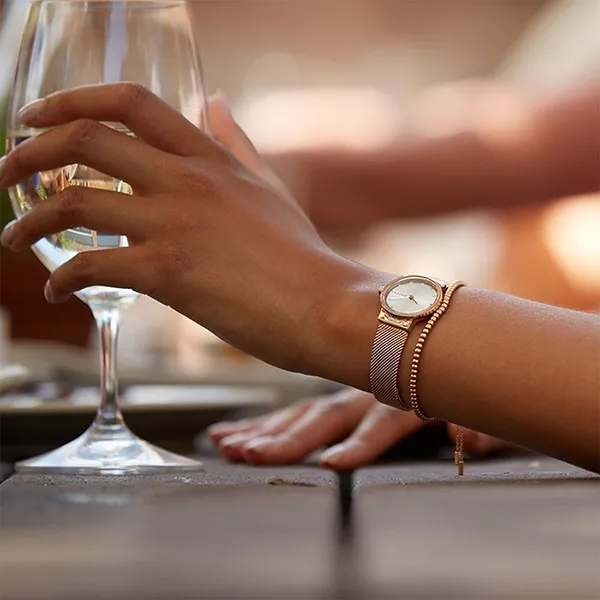 Đồng hồ Nữ Skagen SKW1101 Màu Bạc Phối Vàng Hồng