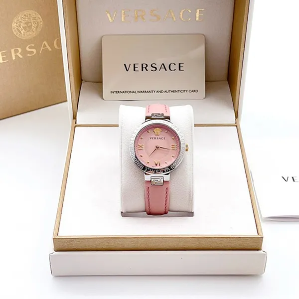 Đồng Hồ Nữ Versace Greca Lady Quartz Pink Dial Ladies Watch VE2K00121 Màu Hồng - 1