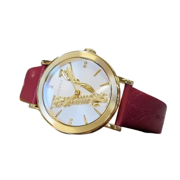 Đồng Hồ Nữ Versace Virtus Diamond 36mm Màu Đỏ Tía