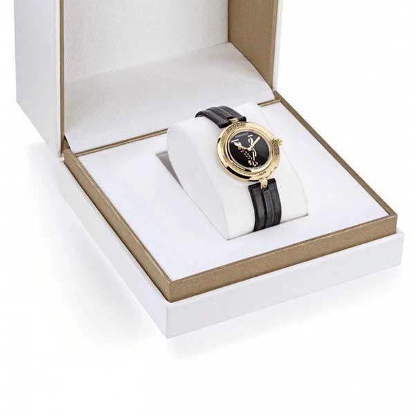Đồng Hồ Nữ Versace Virtus Infinity Leather Watch 34mm VEZ400121 Màu Vàng Đen - 1
