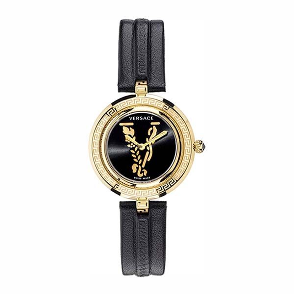 Đồng Hồ Nữ Versace Virtus Infinity Leather Watch 34mm VEZ400121 Màu Vàng Đen - 3