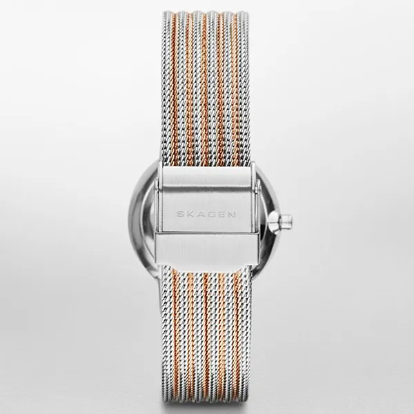 Đồng Hồ Skagen 355SSRS Màu Trắng Phối Vàng Hồng
