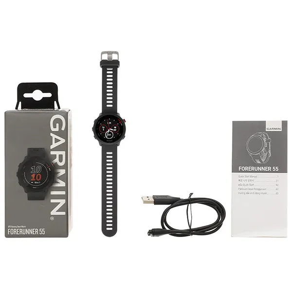 Đồng Hồ Thông Minh Garmin Forerunner 55 Dây Silicone Màu Đen - Đồng hồ - Vua Hàng Hiệu